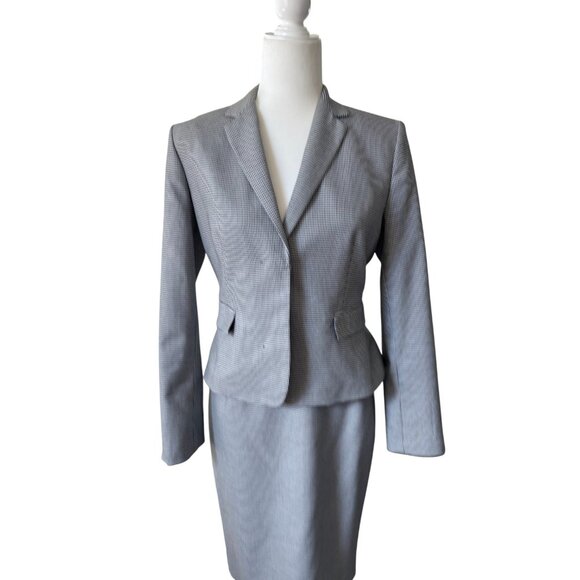 Calvin Klein houndstooth stretch skirt & jacket suit set Size 4 - Picture 3 of 9